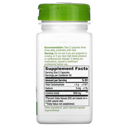 Regaliz - Raíz - 900mg - 100 Cápsulas Veganas