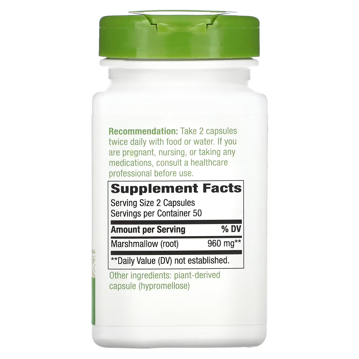 Malvavisco - Raíz - 960mg - 100 Cápsulas Veganas