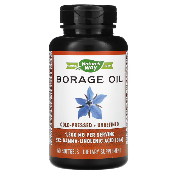 Aceite de Borraja - 1,300mg - 60 Cápsulas Blandas