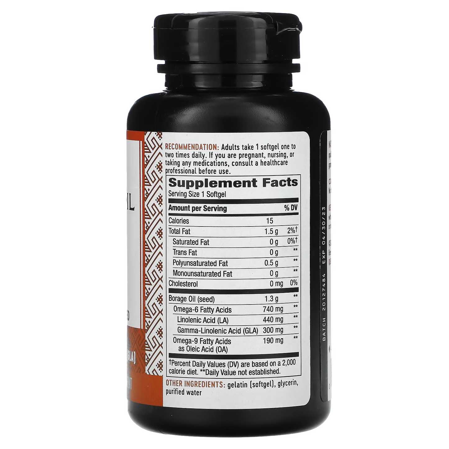 Aceite de Borraja - 1,300mg - 60 Cápsulas Blandas