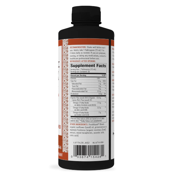 Aceite de Linaza Orgánico Súper Lignanos - 480ml