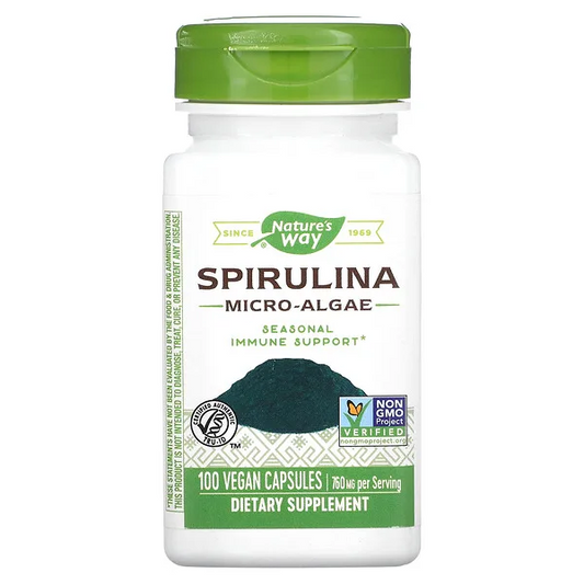 Espirulina - Microalgas - 760mg - 100 Cápsulas Veganas