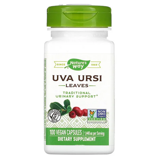 Uva Ursi - Hojas - 1,110mg - 100 Cápsulas Veganas