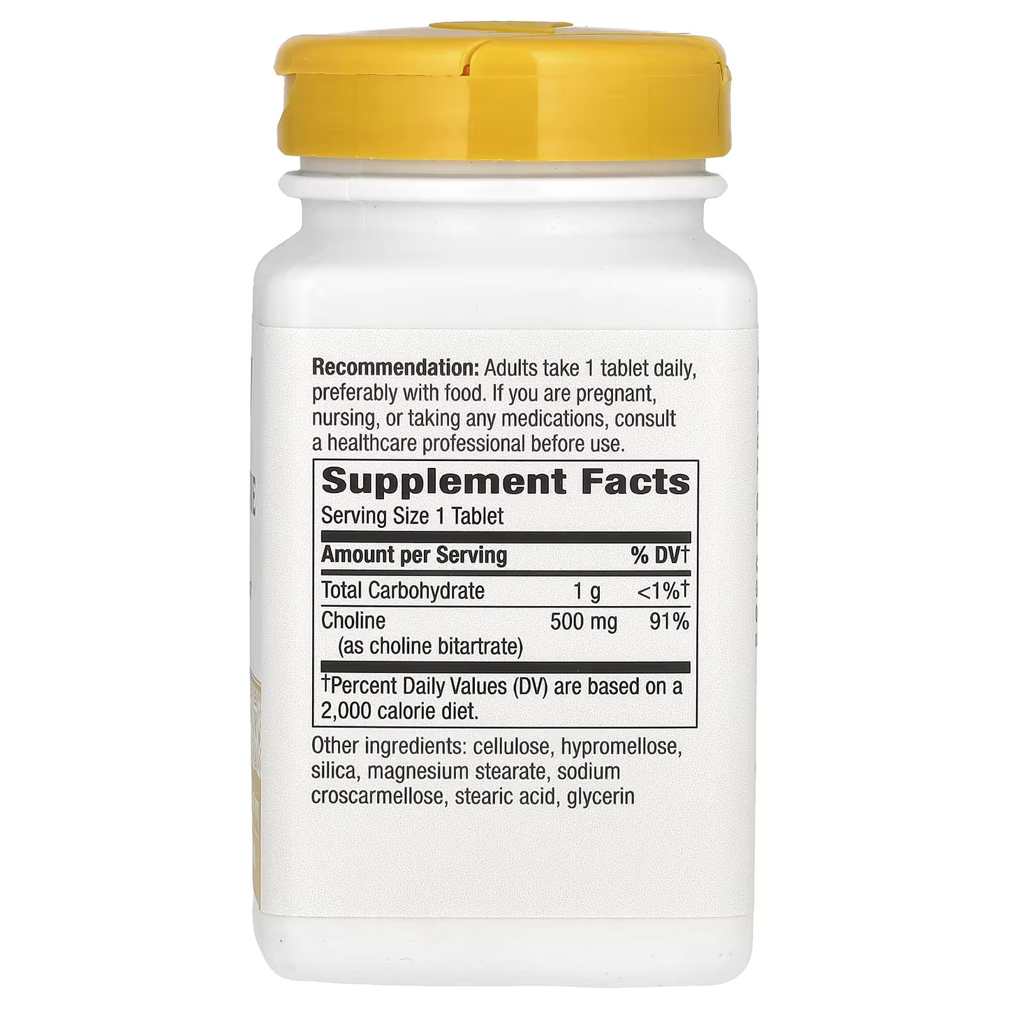 Colina - 500mg - 100 Tabletas Veganas