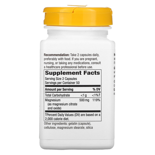Complejo de Magnesio - 500mg - 100 Cápsulas