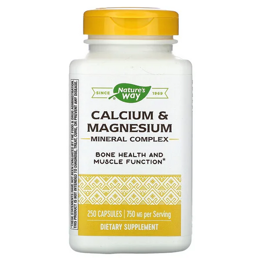 Calcio & Magnesio - Complejo Mineral - 750mg - 250 Cápsulas