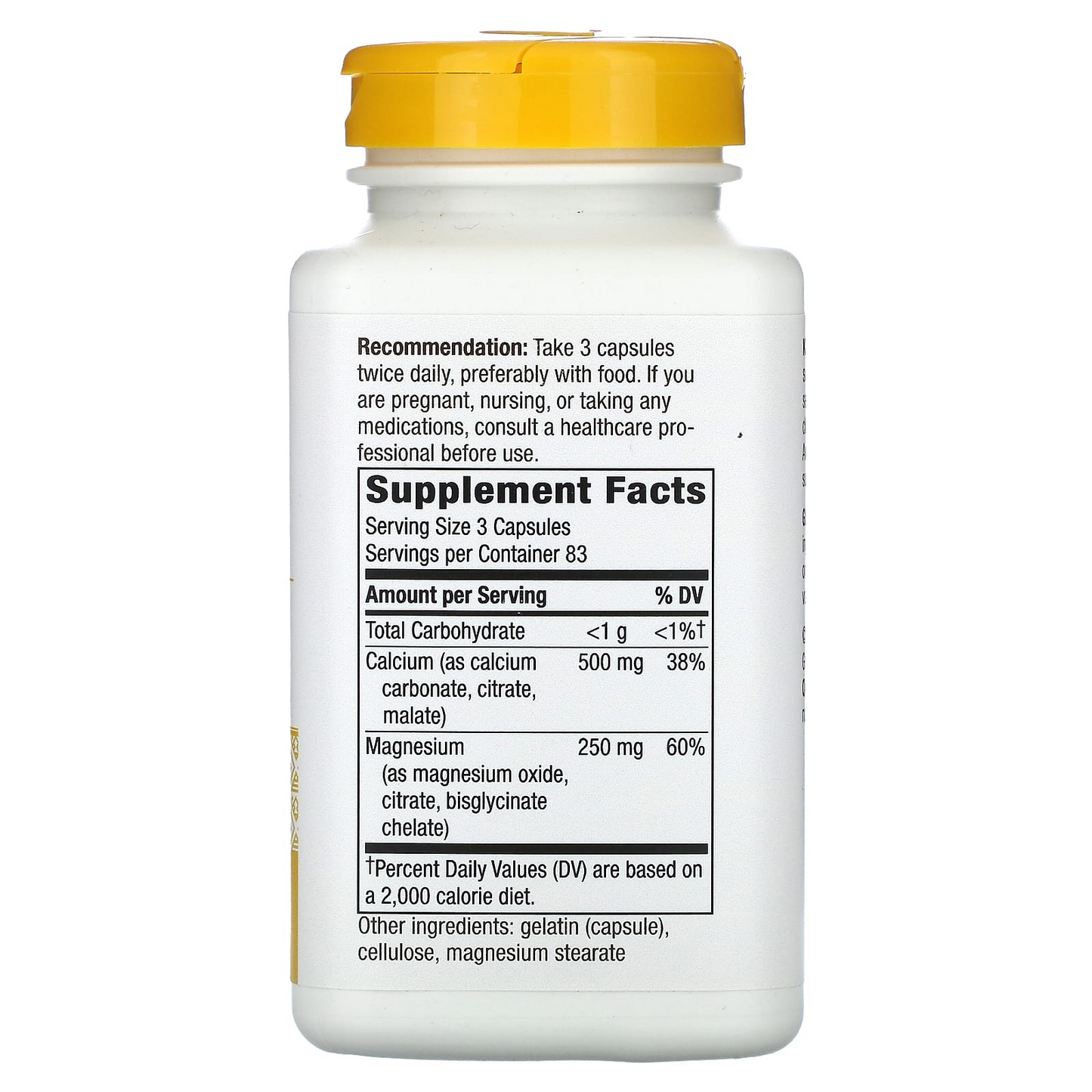 Calcio & Magnesio - Complejo Mineral - 750mg - 250 Cápsulas