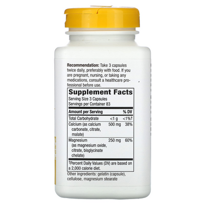 Calcio & Magnesio - Complejo Mineral - 750mg - 250 Cápsulas