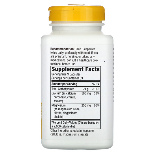 Calcio & Magnesio - Complejo Mineral - 750mg - 250 Cápsulas