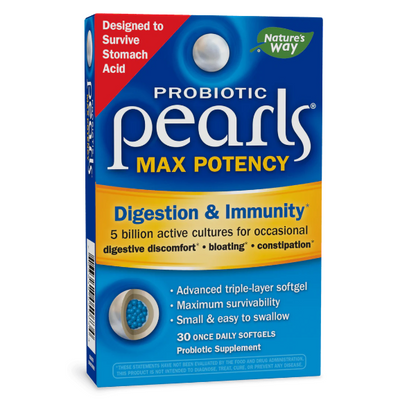 Probiótico Pearls® Máxima Potencia - Digestión & Inmunidad - Cinco Mil Millones de Cultivos - 30 Cápsulas Blandas