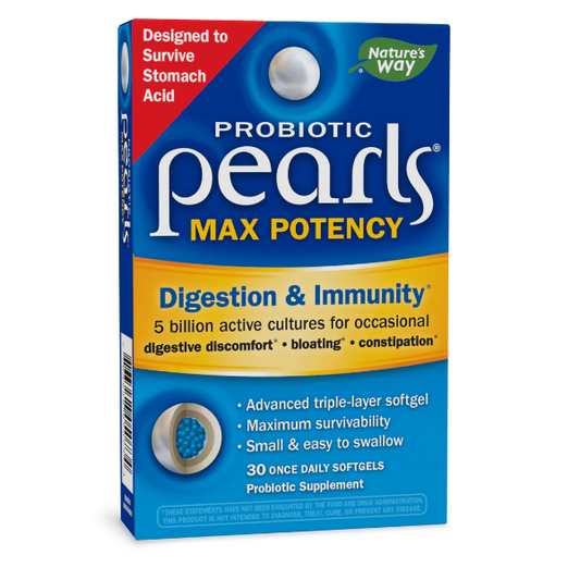 Probiótico Pearls® Máxima Potencia - Digestión & Inmunidad - Cinco Mil Millones de Cultivos - 30 Cápsulas Blandas