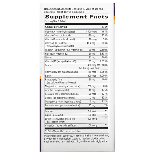 Alpha Betic - Multivitamínico para Diabéticos - 30 Tabletas