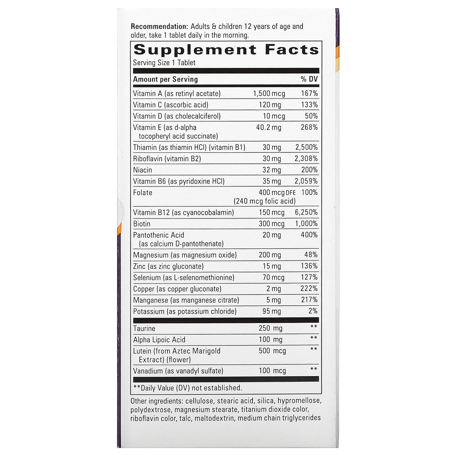 EX Alpha Betic® Multivitaminico para Diabeticos (30 tabs), Nature's Way