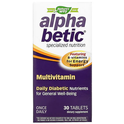 EX Alpha Betic® Multivitaminico para Diabeticos (30 tabs), Nature's Way