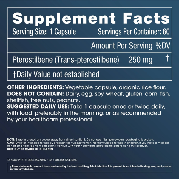 EX Pterostilbeno Pro 250 mg (60 caps), ProHealth