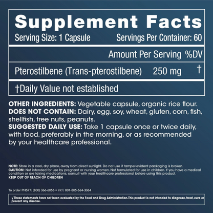 EX Pterostilbeno Pro 250 mg (60 caps), ProHealth