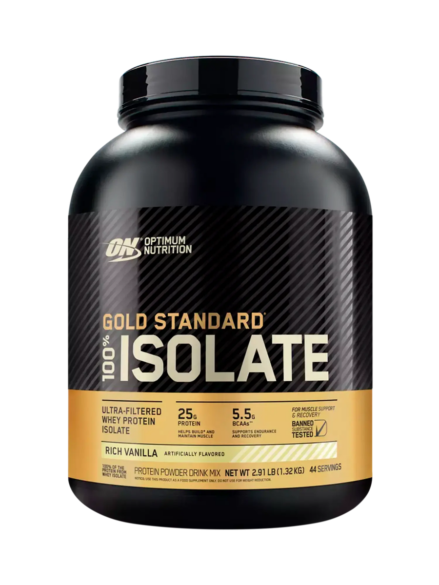 Proteína de Suero Optimum Nutrition Gold Standard 100% Isolate. Aislada, Hidrolizada y Ultra-filtrada - Vainilla - PURESUPPLY