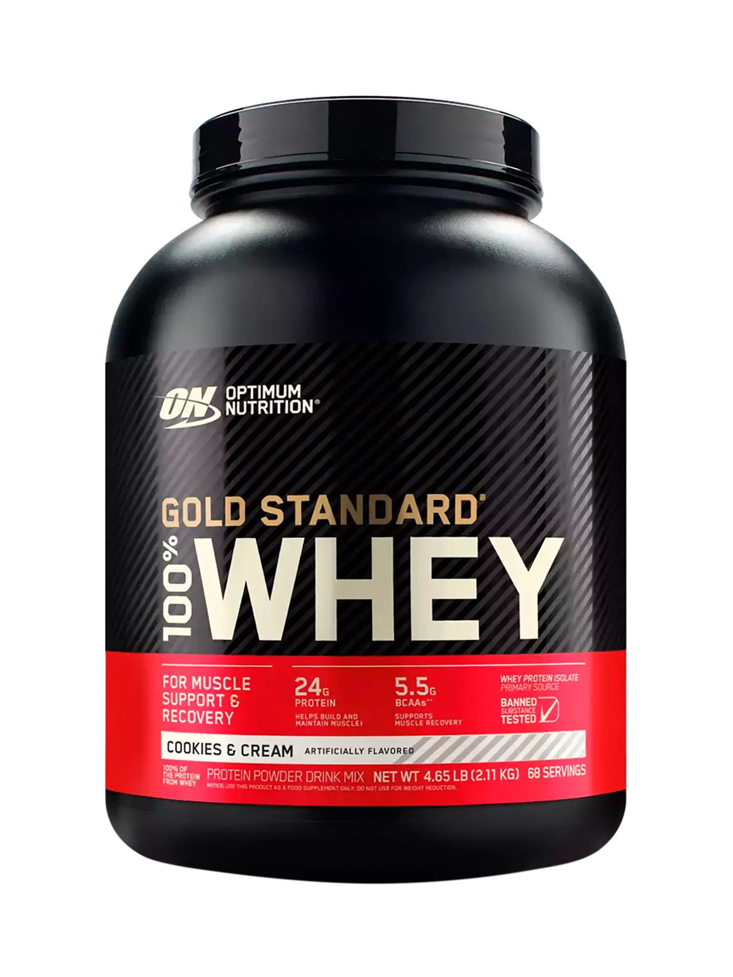 Proteína de Suero Optimum Nutrition Gold Standard 100% Whey - Cookies & Cream - PURESUPPLY