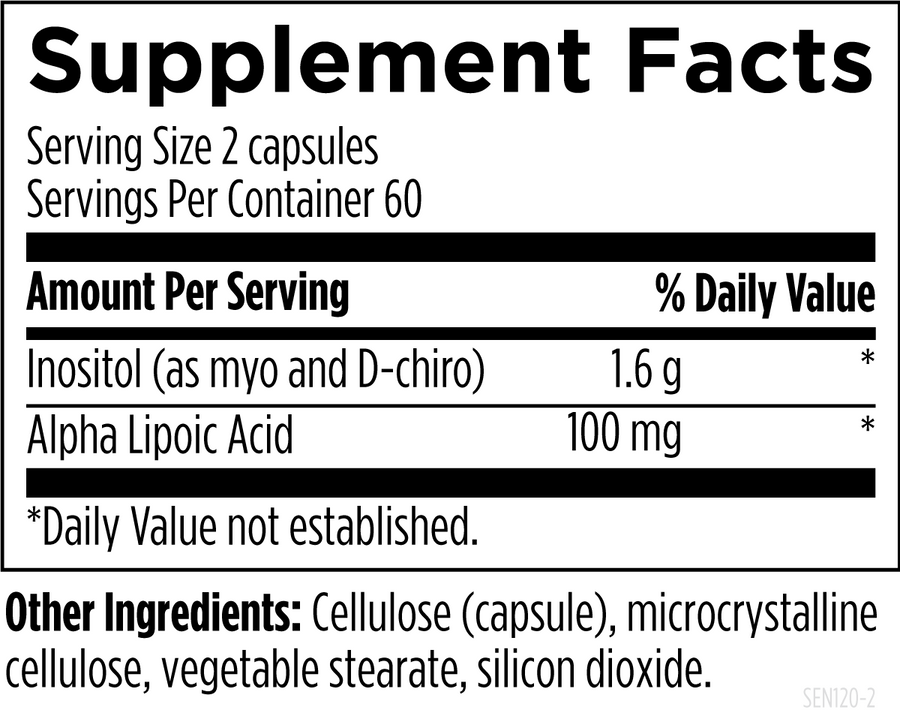 Myo & DChiro Inositol Sensitol™, Insulina (120 veg caps), Designs for Health