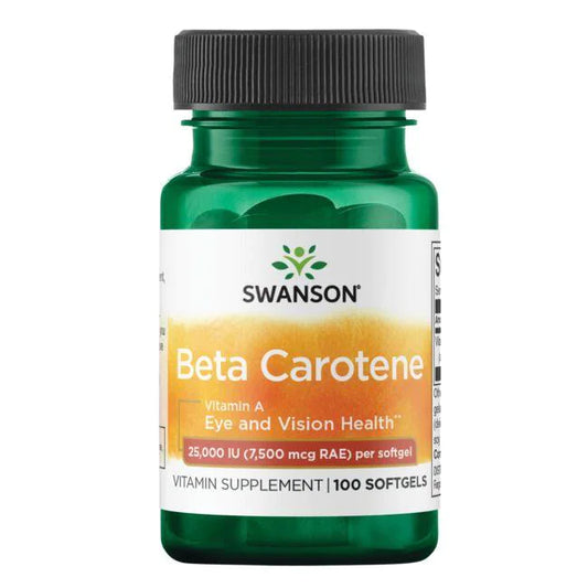 OFERTA 20% Betacaroteno Vitamina A 25000 IU (100 softgels) , Swanson