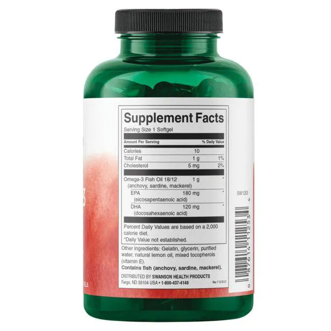 Swanson Premium - Aceite de pescado con Omega-3 con sabor a limón 150softgels