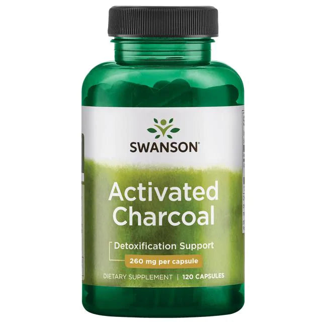 Swanson Premium - Carbón vegetal activado 260mg 120capsulas