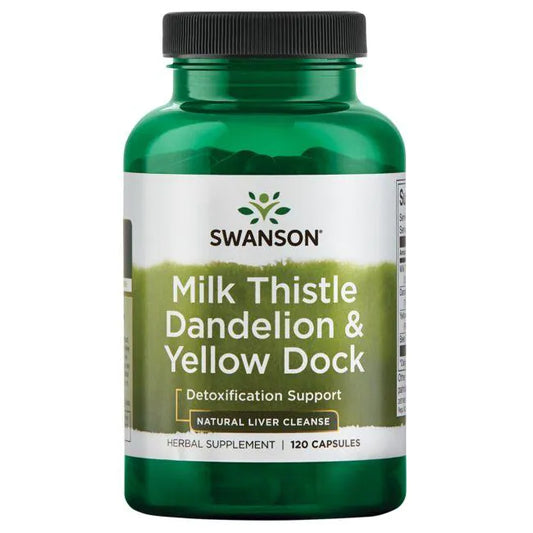 Cardo Mariano, Diente de León y Muelle Amarillo (120 caps) / Milk Thistle Dandelion & Yellow Dock (120 caps)