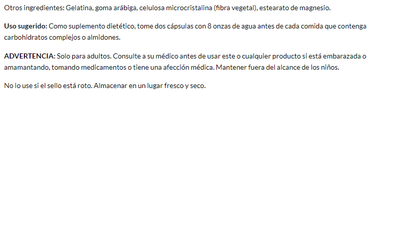 Regulador de carbohidratos Fase 2-Extracto de frijoles bl 500mg (180 caps) / White Kidney Bean Extract 500mg (180 caps)