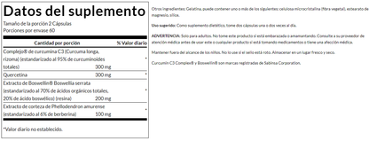 Complejo de curcumina C3 (120 Caps) / Curcumin C3 Complex (120 Caps)