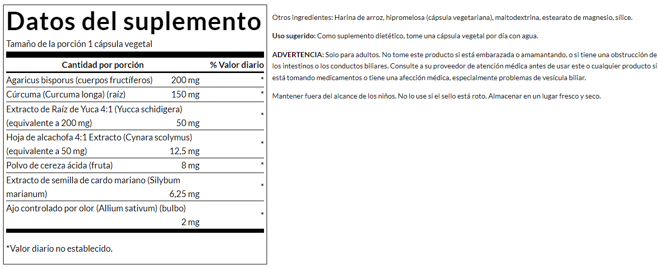 Limpieza del ácido úrico (60 vcaps) / Uric Acid Cleanse (60 vcaps)