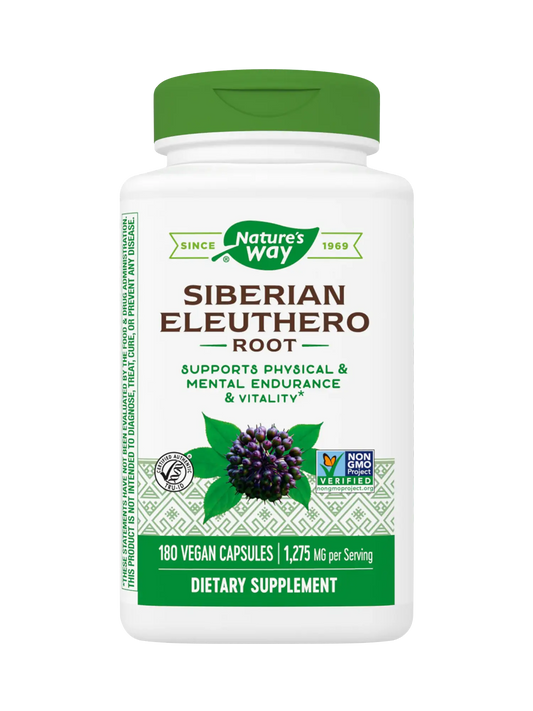 Eleutero Siberiano - Raíz - 1,275mg - 180 Cápsulas Veganas