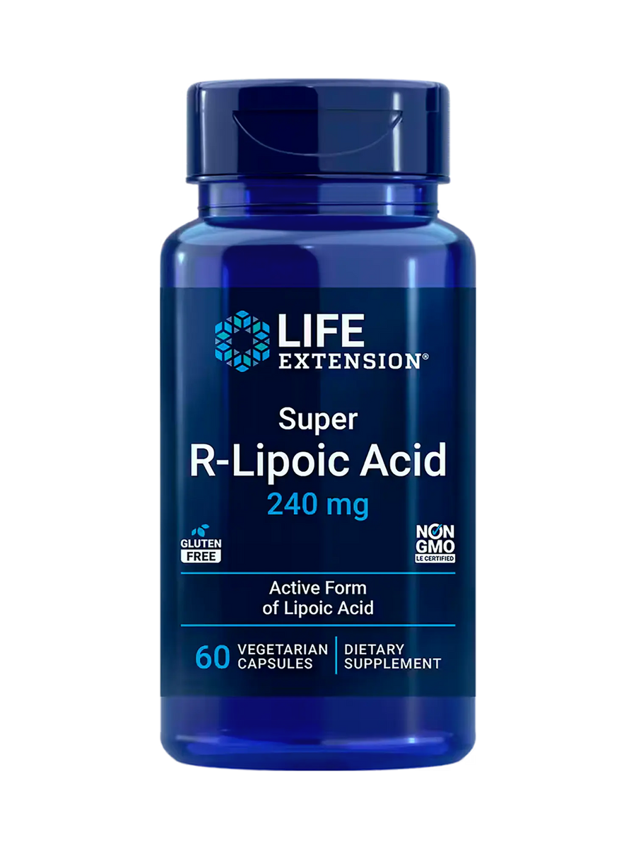 Ácido súper R-lipoico 240 mg (60vcaps) / Super R-Lipoic Acid 240 mg (60vcaps)
