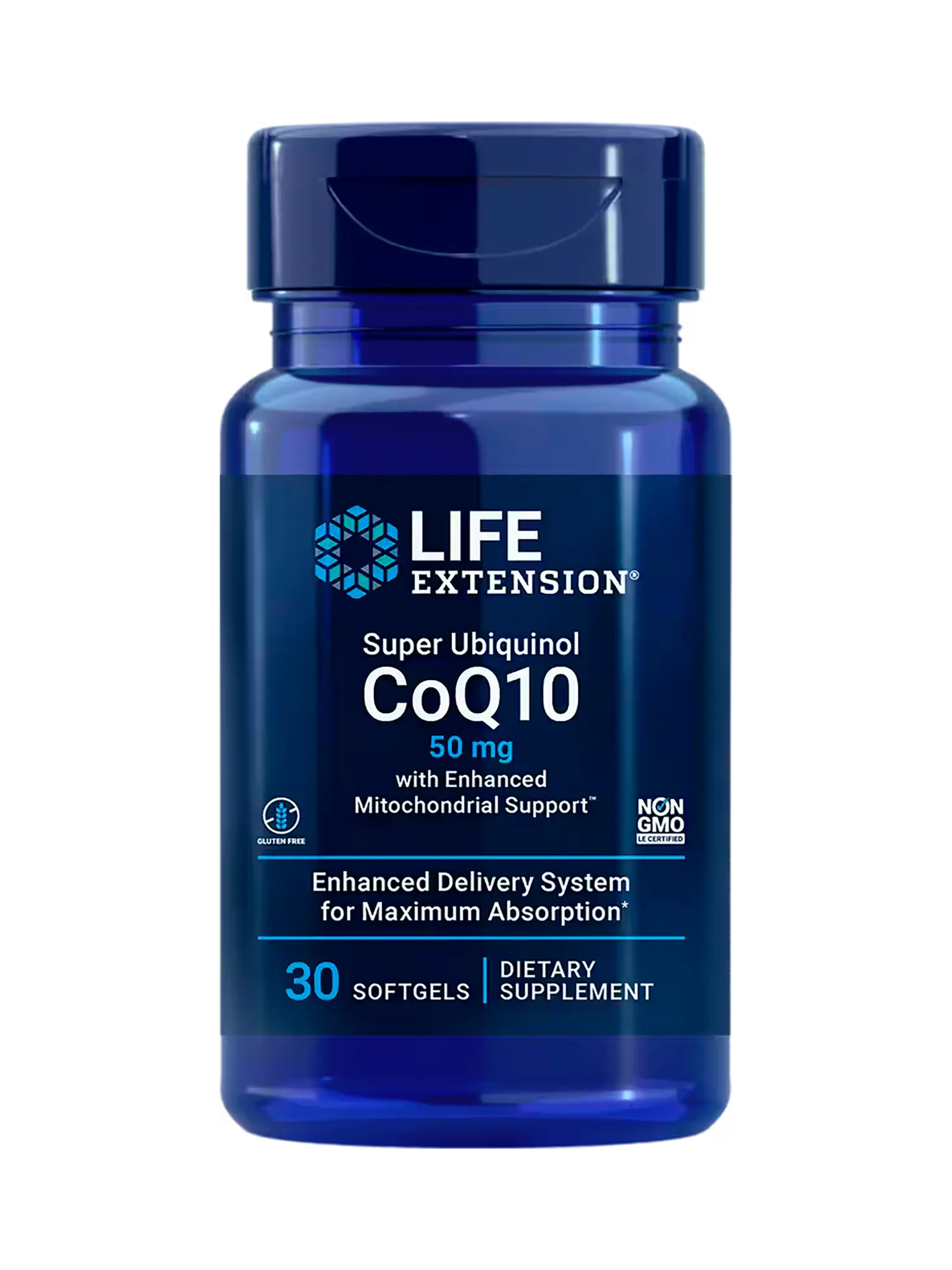 Life Extension Super Ubiquinol CoQ10 - 50mg - 30 Softgels - PURESUPPLY