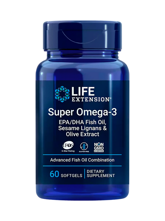 Life Extension Super Omega-3 - 60 Cápsulas Blandas - PURESUPPLY
