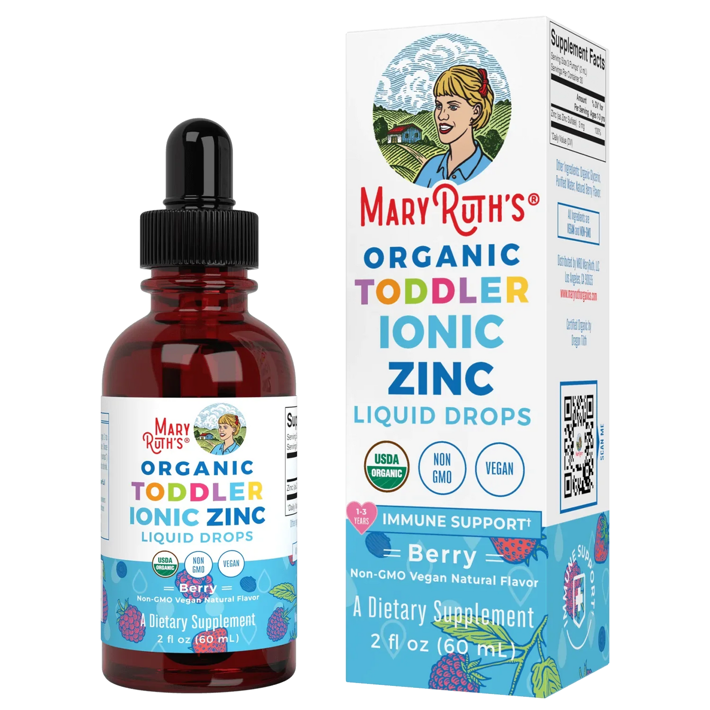 Zinc iónico orgánico liquido para niños pequeños (60ml) / Toddler Zinc Drops, Unflavored, Org, (2oz)