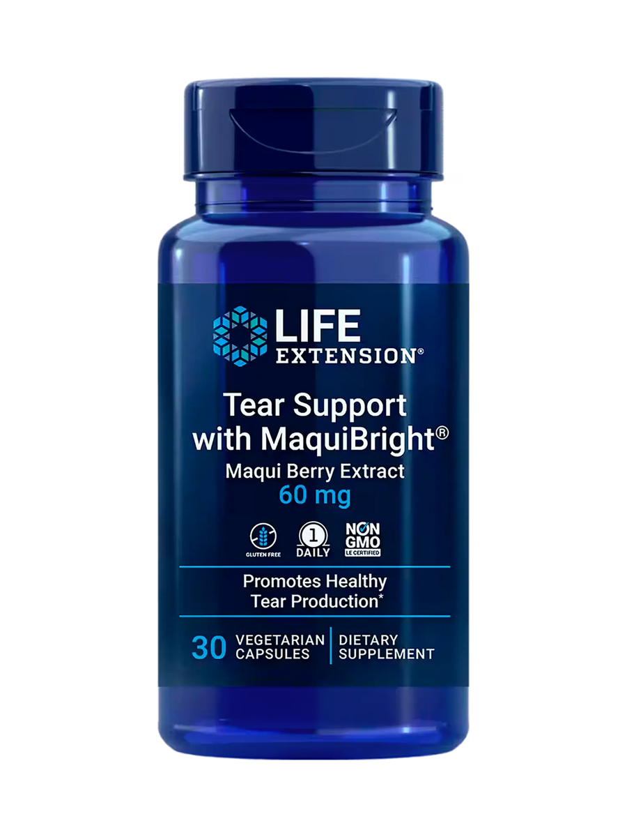Bayas de Maqui extracto con MaquiBright, soporte para lagrimeo de ojos 60 mg, (30 vcaps) / Tear Support with MaquiBright 60 mg, (30 vcaps)