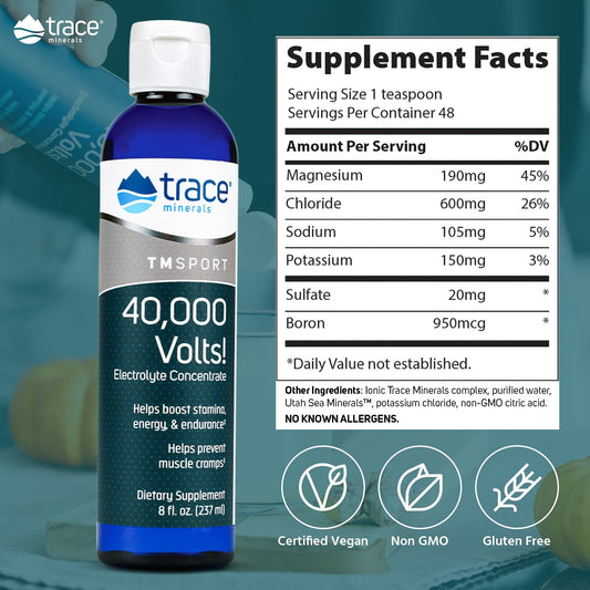 Concentrado de electrolitos de 40.000 voltios (237ml) / TM sport 40,000 Volts Electrolyte Concentrate (8 OZ)