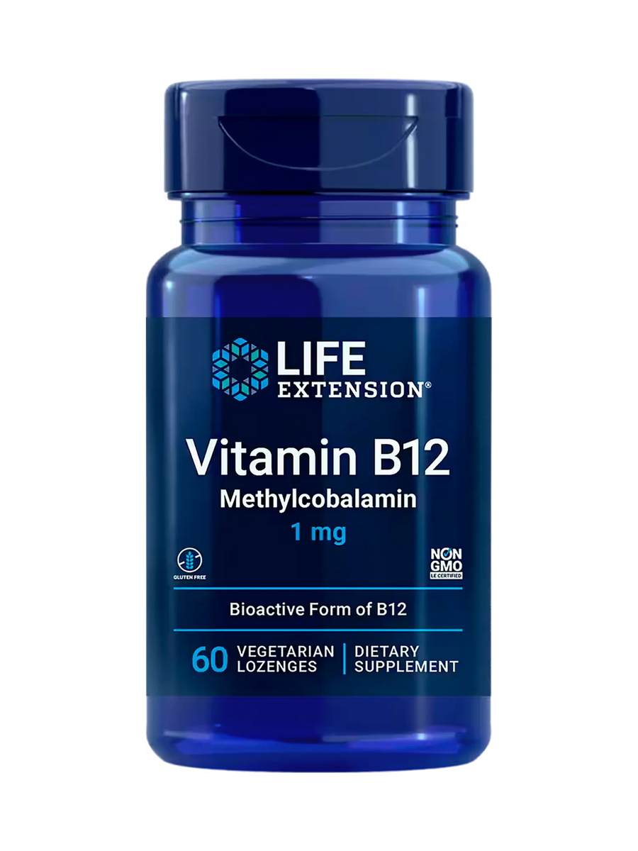 Life Extension Vitamin B12 - 1mg - 60 Lozenges - PURESUPPLY