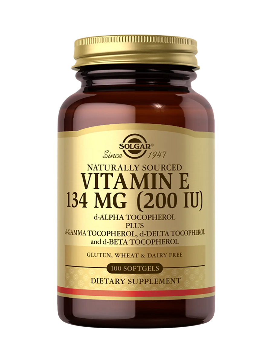 Vitamina E - 200 UI - d-Alpha Tocoferol & Tocoferoles Mixtos - 100 Cápsulas Blandas