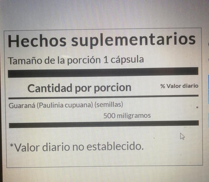 Swanson Premium - Guaraná 500mg 100 capsulas