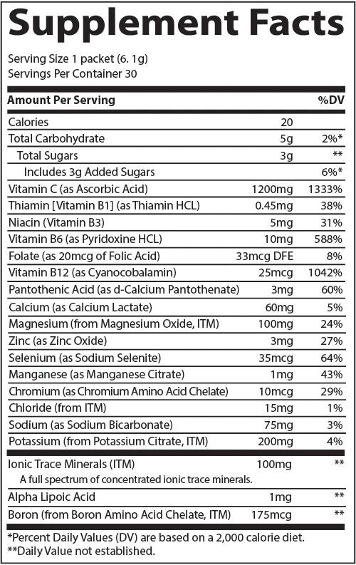 Electrolyte Stamina Power Pak - Pineapple Coconut 1200 mg Vitamin C (30 pack/0.19oz)