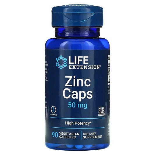 Zinc en capsulas 50mg (90 vcaps) /Zinc Caps 50mg (90 vcaps)