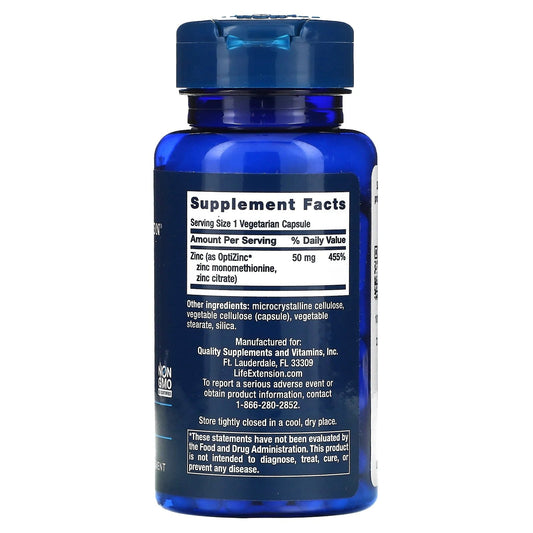 Zinc en capsulas 50mg (90 vcaps) /Zinc Caps 50mg (90 vcaps)