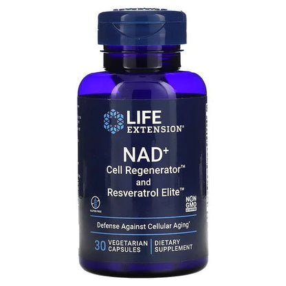 NAD 300mg + Cell Regenerator y Resveratrol Elite (30 vcaps) / NAD+ Cell Regenerator and Resveratrol Elite (30 vcaps)