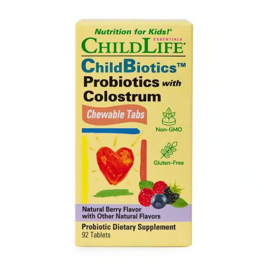 ChildBiotics Probióticos con Calostro (92 tabs masticables) /  ChildBiotics probiotics with colostrum (92 chewable tabs)