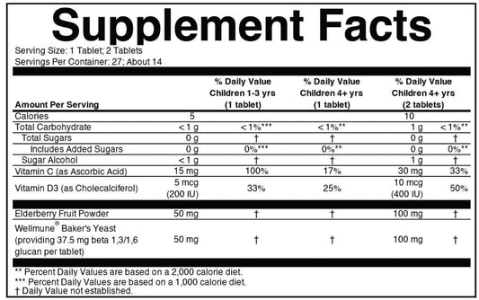 Gomitas blandas masticables superinmunes de saúco / Elderberry Super-Inmune SoftChew Gummies (27tabs)