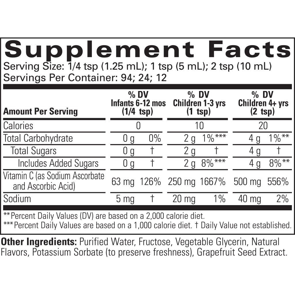 Vitamina C líquida (118 ml) / Liquid Vitamin C (4oz)