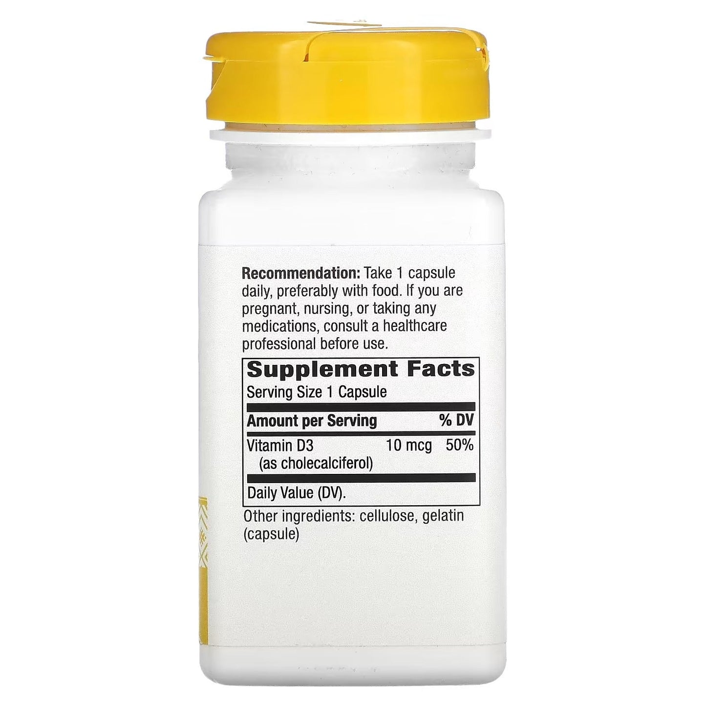 Vitamina D3 - Forma Seca - 400 UI - 10mcg - 100 Cápsulas