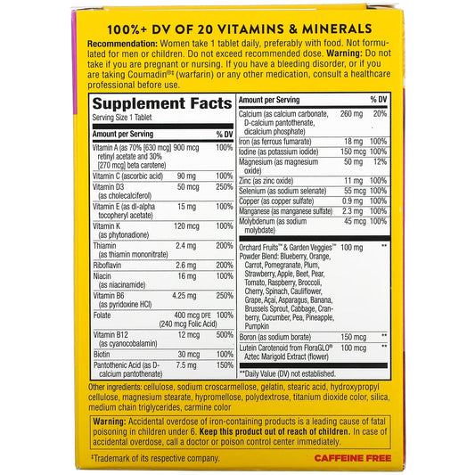 Women's Energy - Multivitamínico Completo para Mujeres - 50 Tabletas
