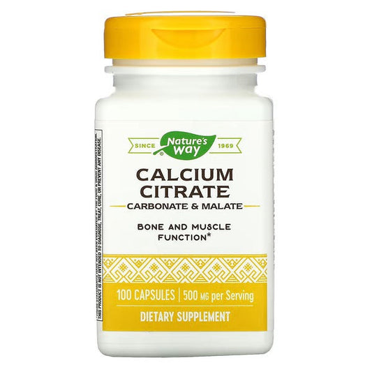 Citrato de Calcio - Carbonato & Malato - 500mg - 100 Cápsulas